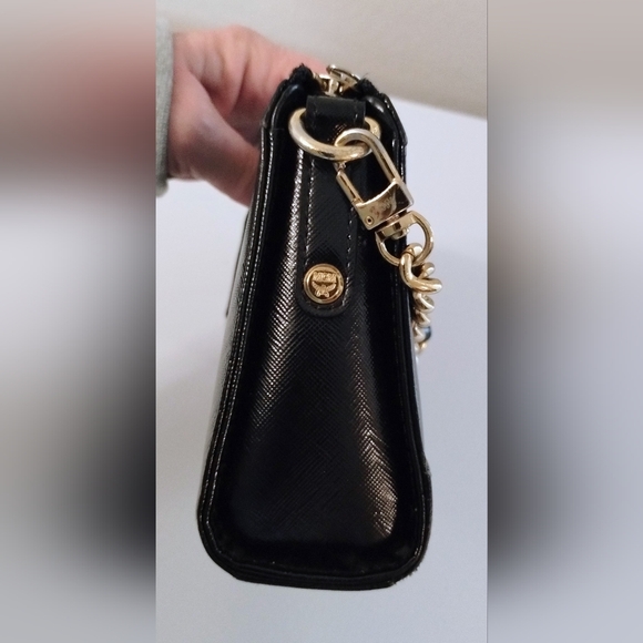 MCM Studded Shoulder Bag Black/Gold - Picture 10 of 14